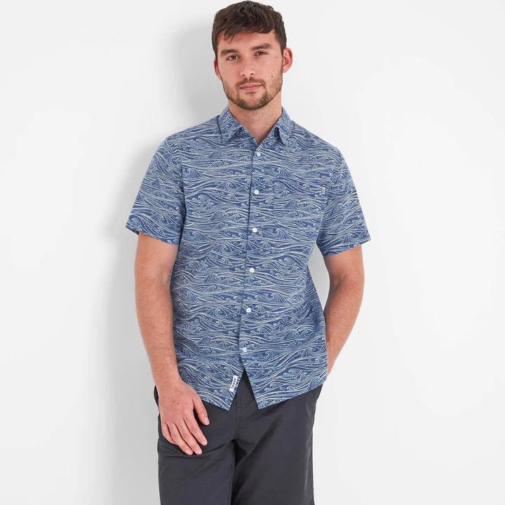 TOG24 Sebastian Mens Short Sleeve Shirt - Deep Denim - Beales department store