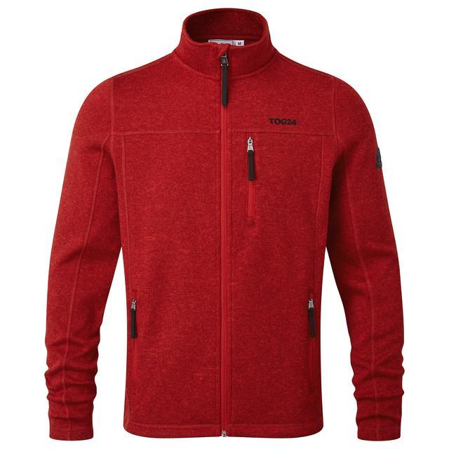 TOG24 Sedman Knitlook Fleece Jacket - Chilli Red - Beales department store