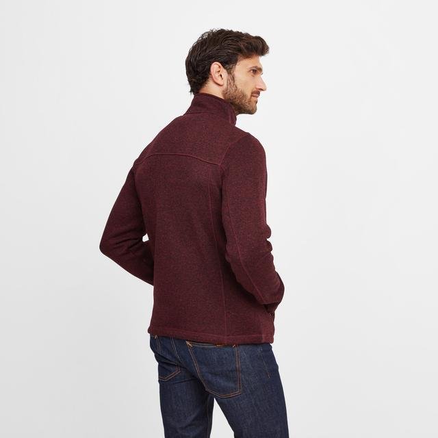 TOG24 Sedman Knitlook Fleece Jacket - Maroon - Beales department store