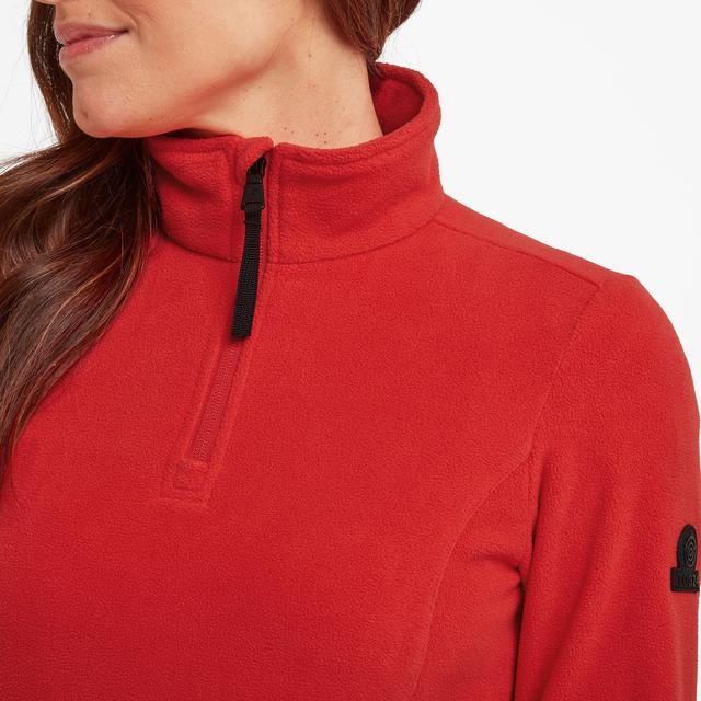 TOG24 Shire Fleece Zip Neck - Dark Coral - Beales department store