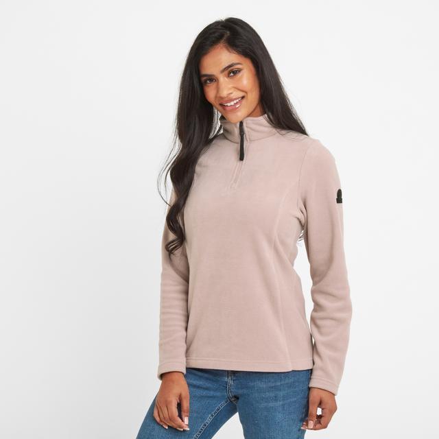 TOG24 Shire Fleece Zip Neck - Dusky Pink - Beales department store