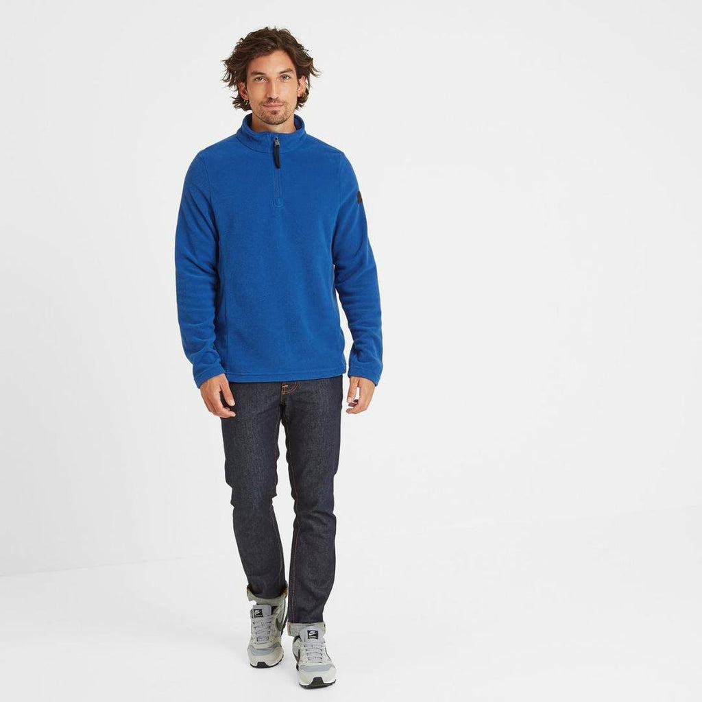 TOG24 Shire Fleece Zip Neck - Royal Blue - Beales department store