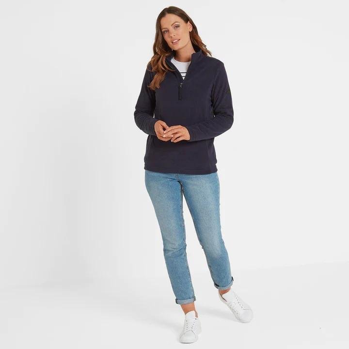 TOG24 Shire Womens Fleece Zipneck - Navy - Beales department store