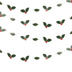 Foiled Holly Leaves Bunting Backdrop- 5 Inner Pack