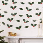 Foiled Holly Leaves Bunting Backdrop- 5 Inner Pack
