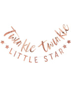 Twinkle Twinkle Rose Gold Paper Banner - 1.5m