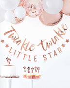 Twinkle Twinkle Rose Gold Paper Banner - 1.5m