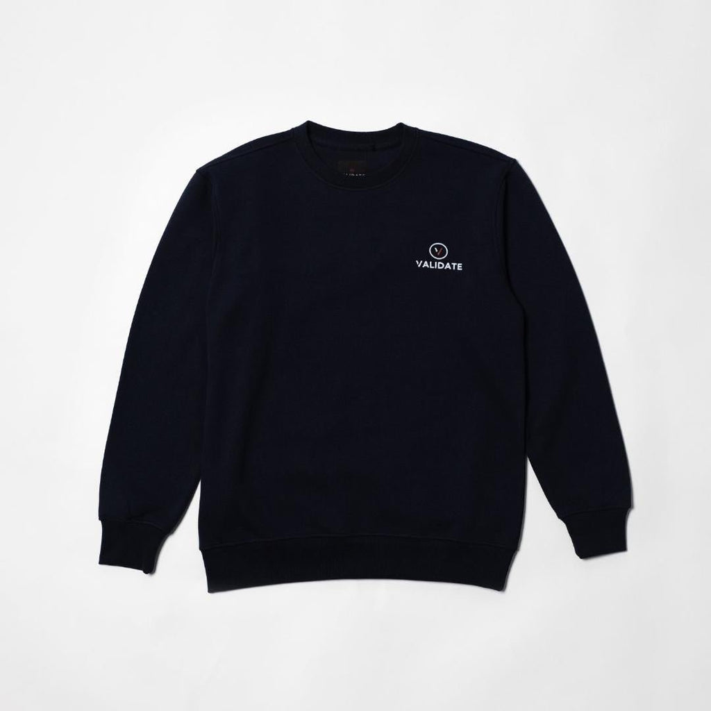 Validate Jamie Crew Neck Sweat Navy - Beales department store