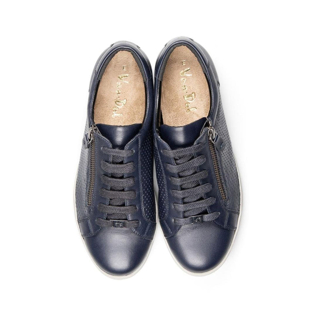 Van Dal 2849 Detroit Casual Sneakers - Midnight Leather/Perforated - Beales department store