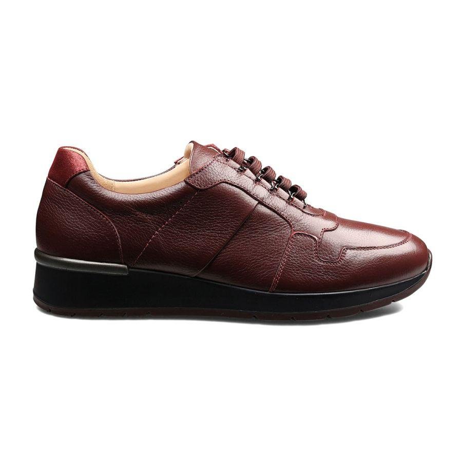 Van Dal 3317 Reydon Lace Up Trainers - Garnet Leather - Beales department store