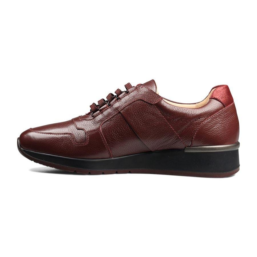 Van Dal 3317 Reydon Lace Up Trainers - Garnet Leather - Beales department store