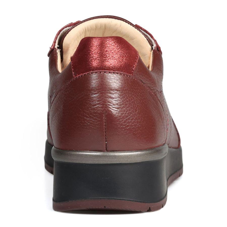 Van Dal 3317 Reydon Lace Up Trainers - Garnet Leather - Beales department store