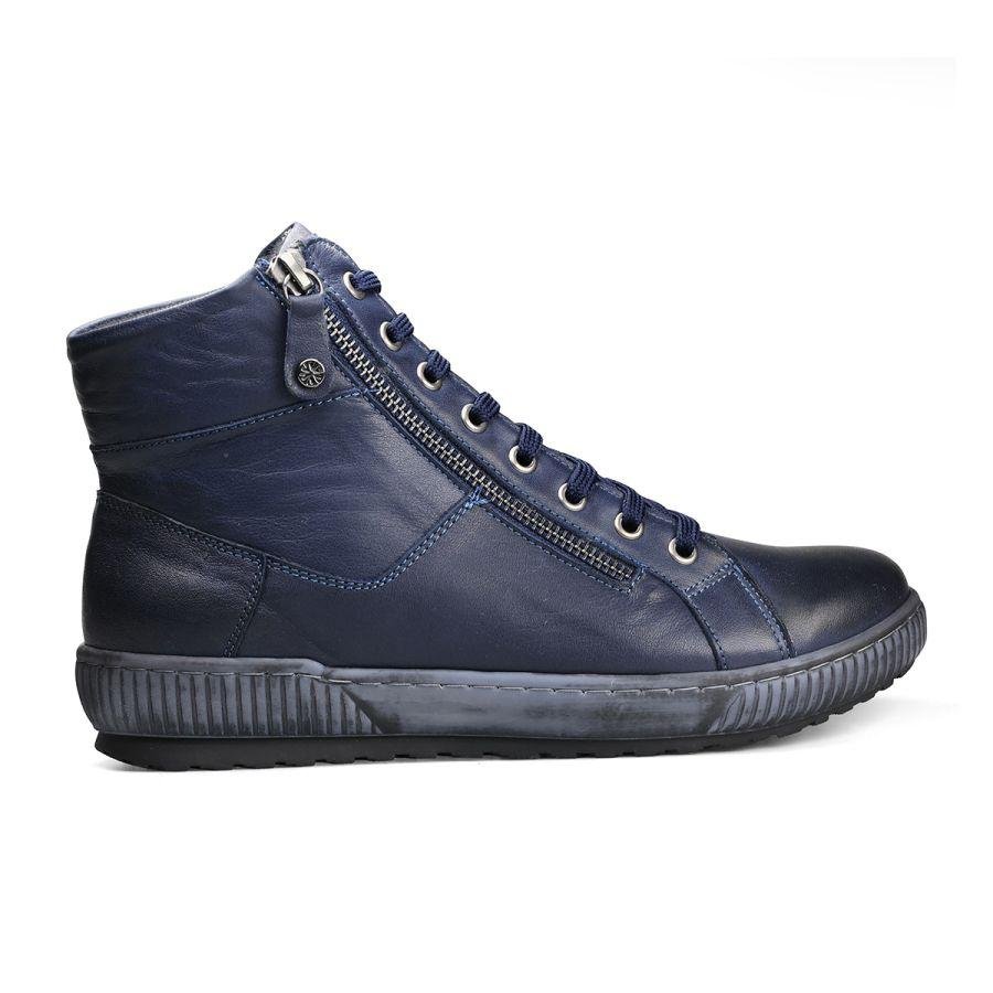 Van Dal 3395 Seren High-Top Trainers - Navy Leather - Beales department store