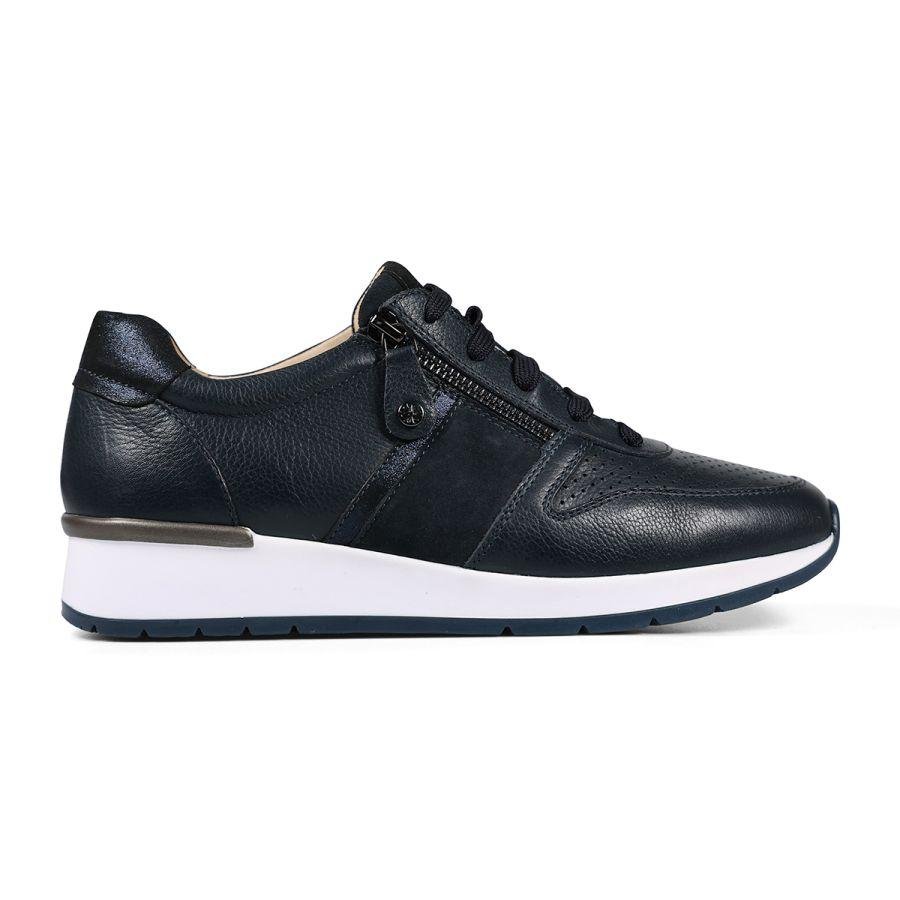 Van Dal 3516 Tess Trainers - Navy Leather - Beales department store