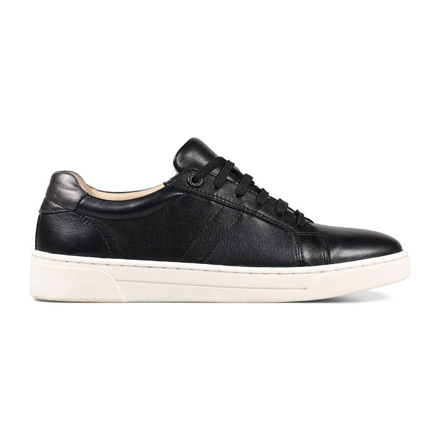 Van Dal 3517 Teddy Lace Up Trainers - Black Leather - Beales department store