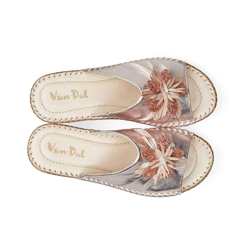 Van Dal Banks Slip On Sandals - Orchid Metallic - Beales department store