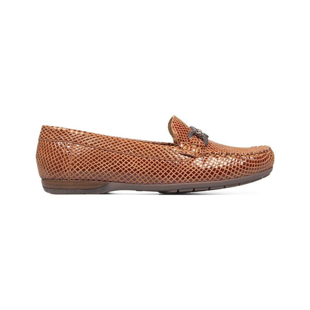 Van Dal Bliss II Pumps - Tan Python Print - Beales department store