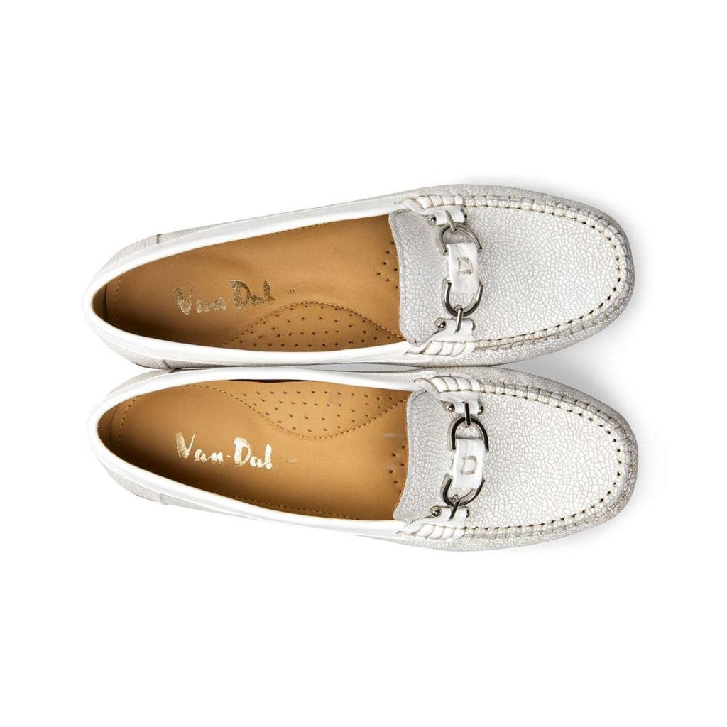 Van Dal 'Bliss' Premium Loafer - White Crackle - Beales department store