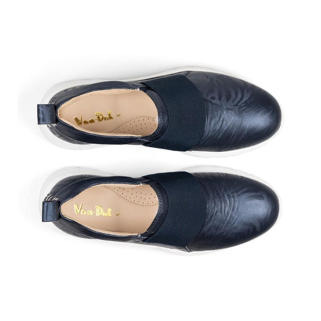 Van Dal Cecile Slip On Trainers - Navy Feature - Beales department store