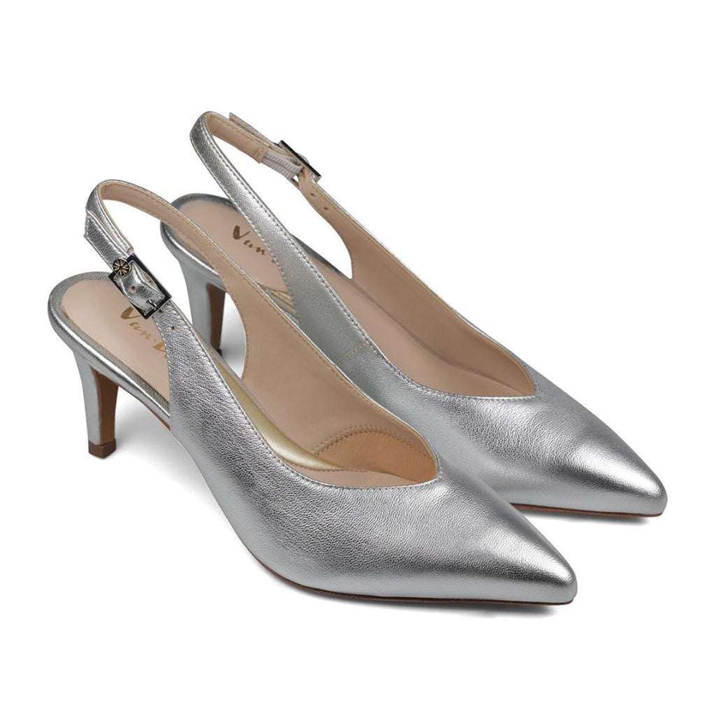 Van Dal Charlotte Court Shoes - Silver - Beales department store