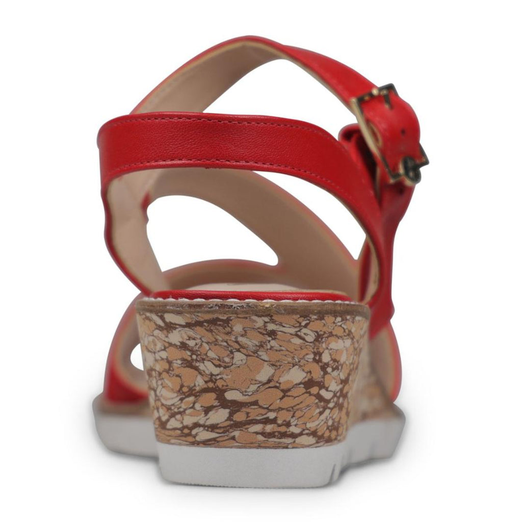 Van Dal Chennai Sandals - Red Leather - Beales department store