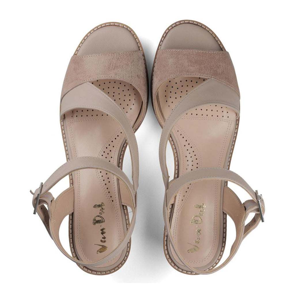 Van Dal Chennai Sandals - Taupe Leather - Beales department store