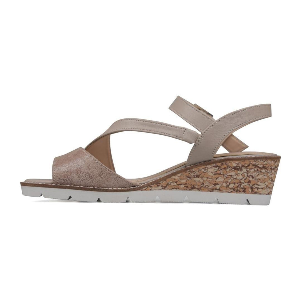 Van Dal Chennai Sandals - Taupe Leather - Beales department store