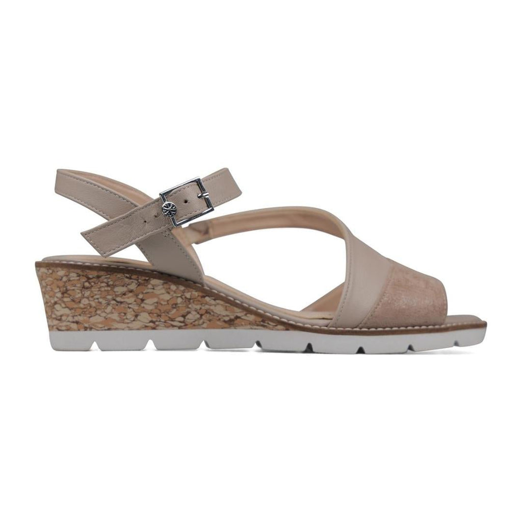 Van Dal Chennai Sandals - Taupe Leather - Beales department store