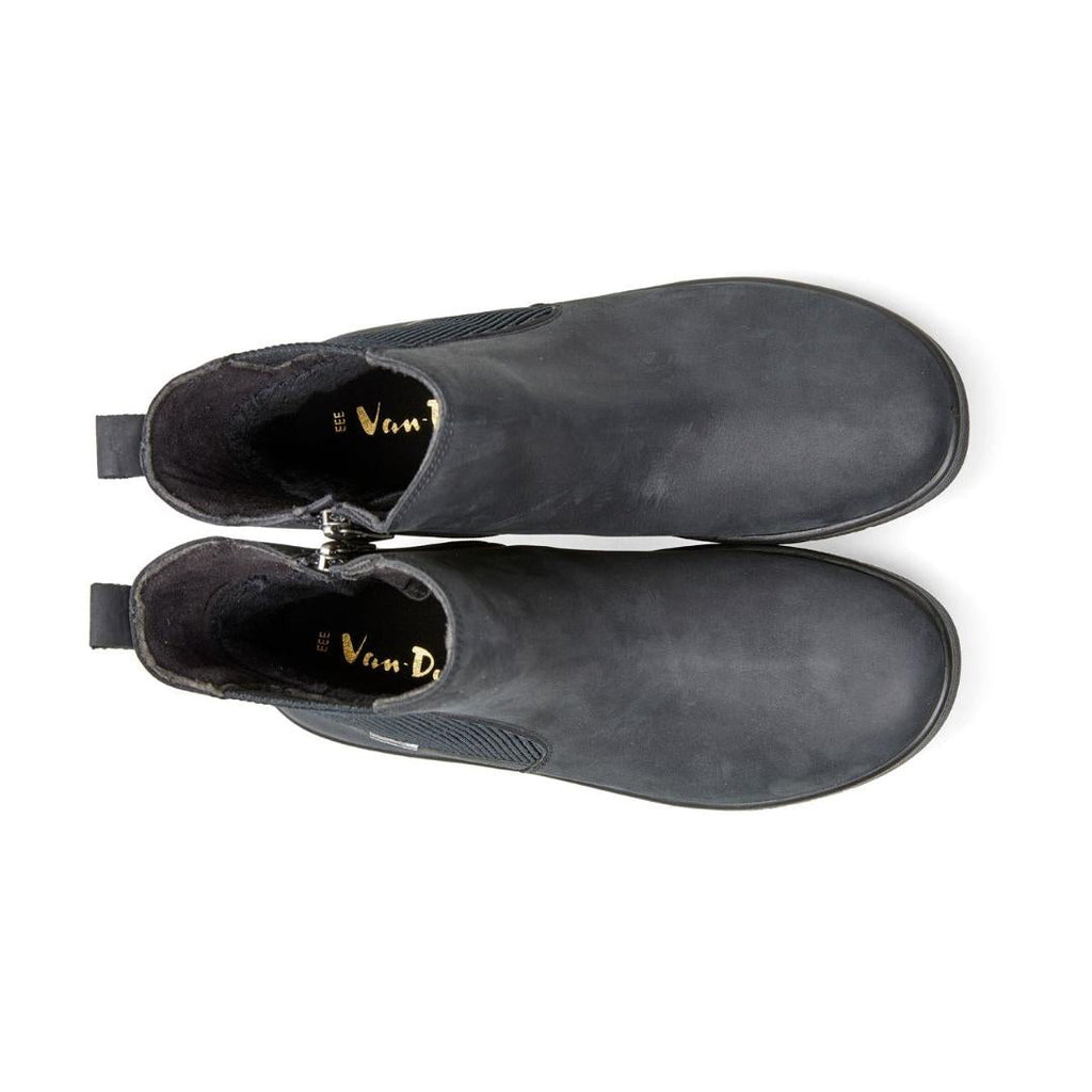 Van Dal Eccles Boots - Black Nubuck - Beales department store