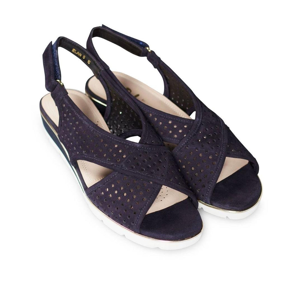 Van Dal Elan Sandals - Midnight Suede - Beales department store