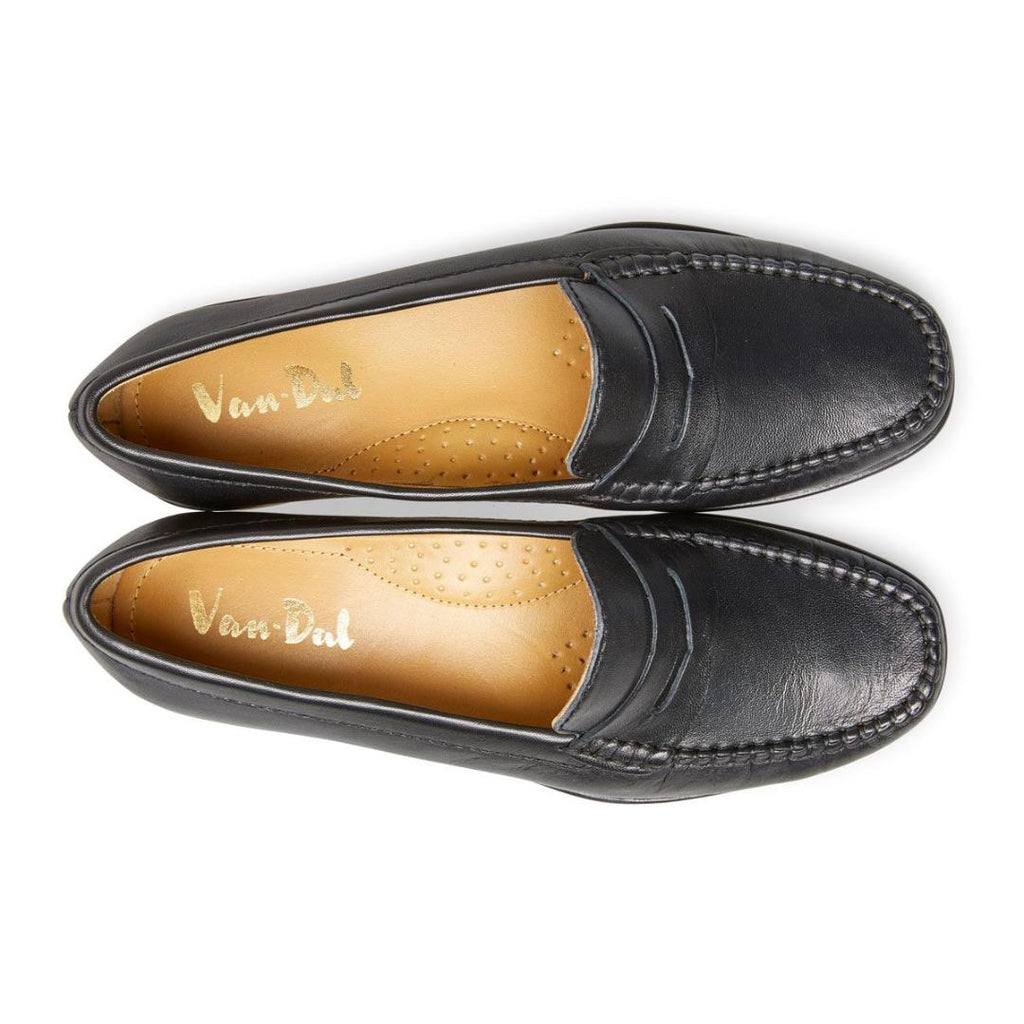 Van Dal Hampden Loafers - Black Leather - Beales department store