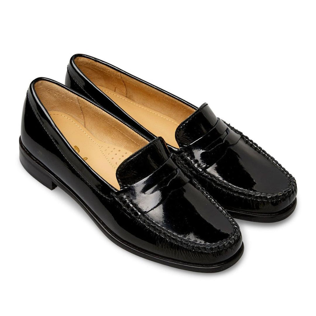 Van Dal Hampden Loafers - Black Patent - Beales department store