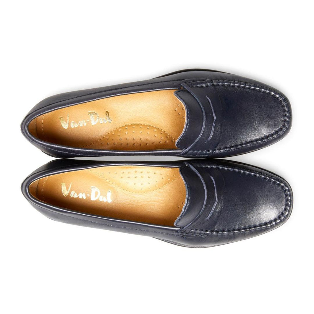 Van Dal Hampden Loafers - Midnight Leather - Beales department store