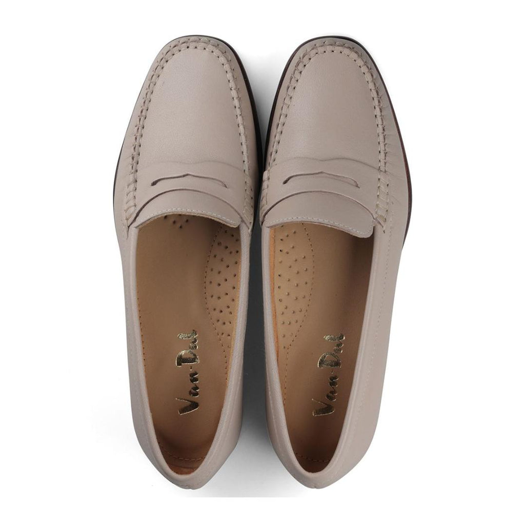 Van Dal Hampden Loafers - Taupe Leather - Beales department store