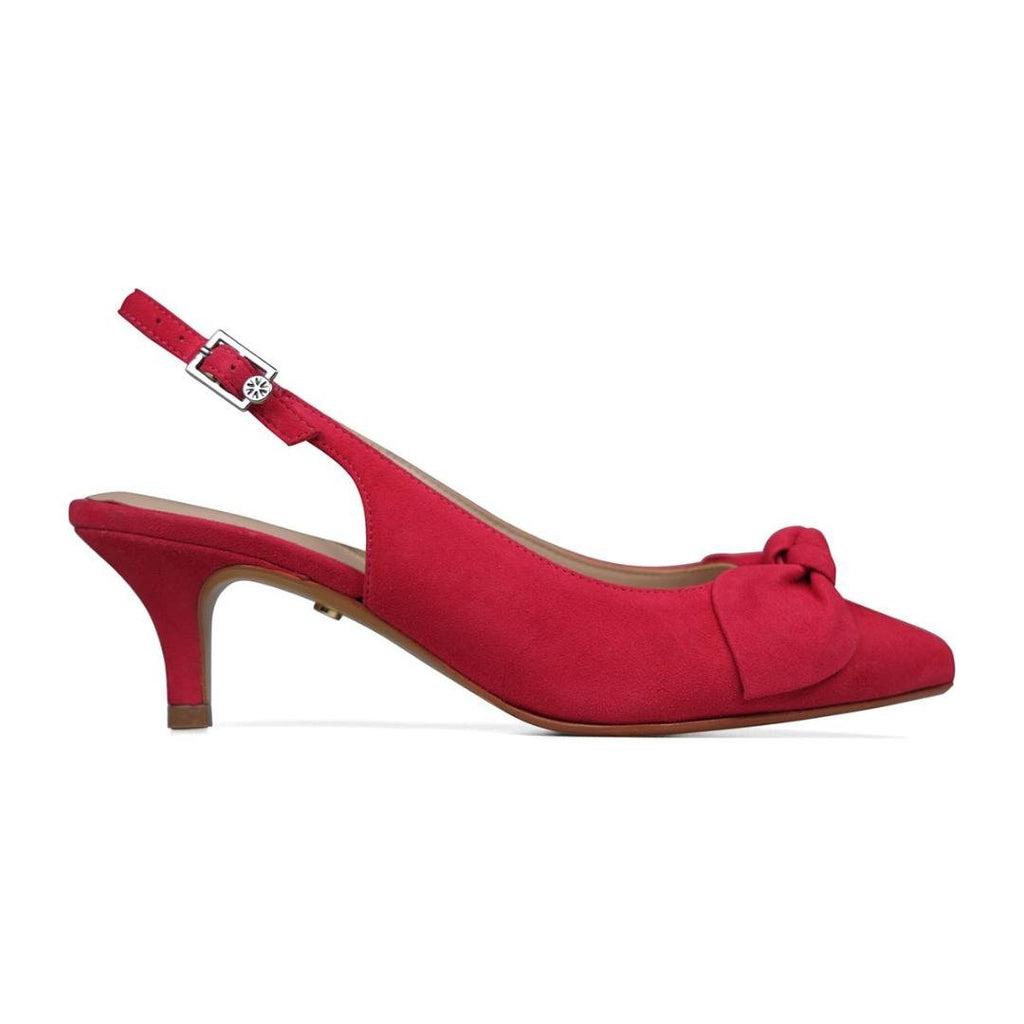 Van Dal Lea Court Shoes - Berry Suede - Beales department store