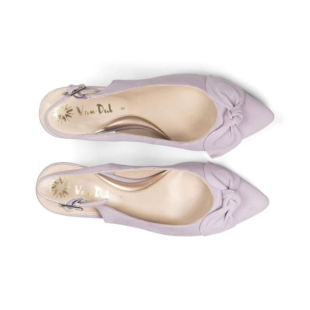 Van Dal Lea Court Shoes - Lilac Suede - Beales department store