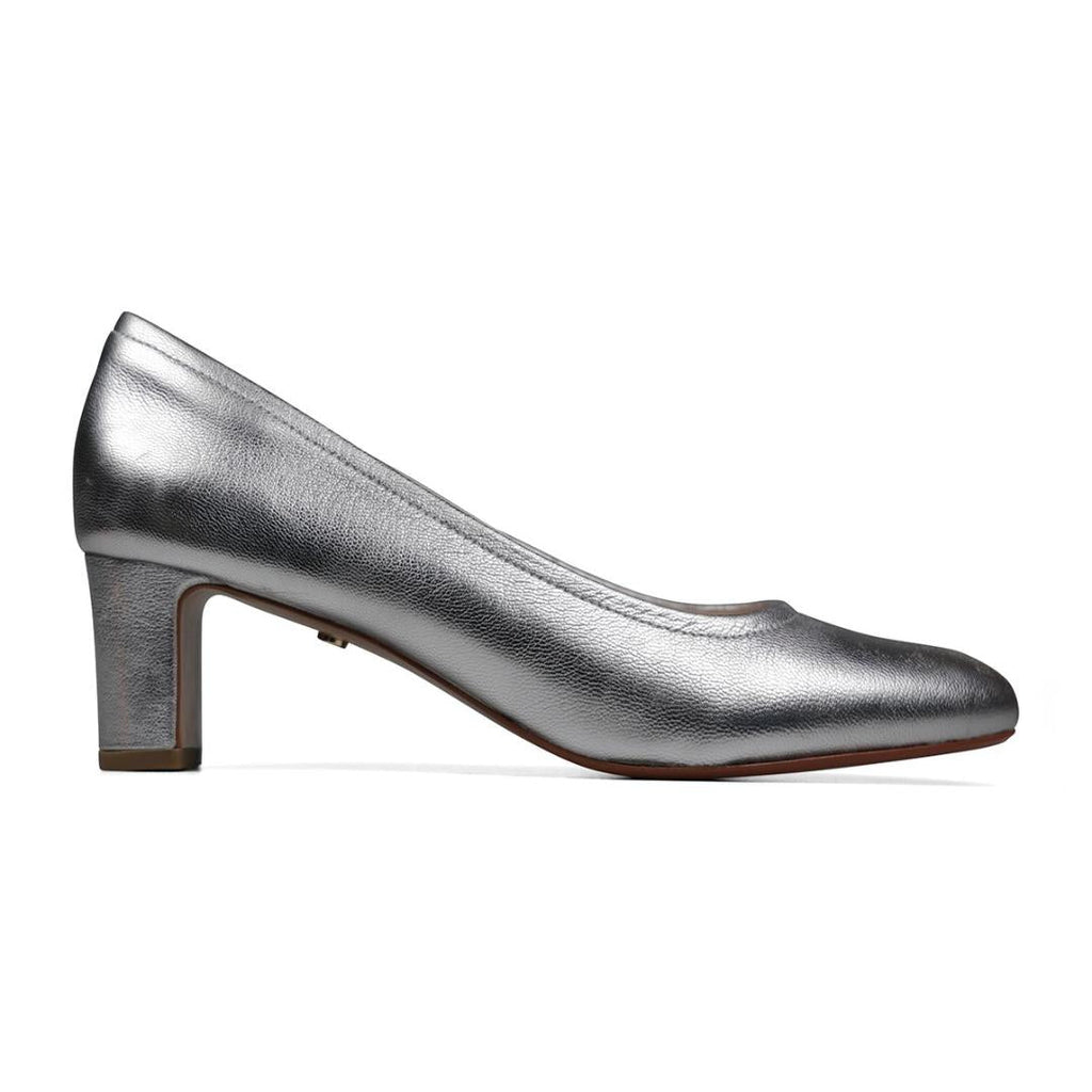 Van Dal Lorne Court Shoes - Silver Leather - Beales department store