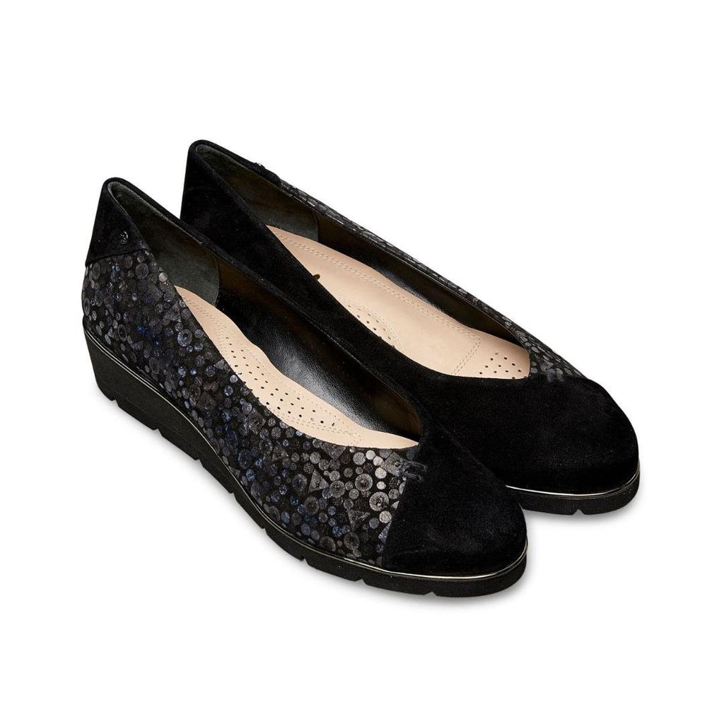 Van Dal Munro Pumps - Black Sequin - Beales department store