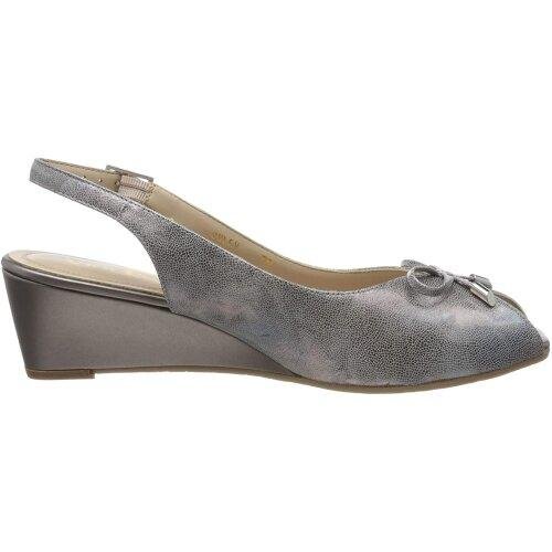 Van Dal 'Oxley' Sling Back Wedges - Metallic Print Leather - Beales department store