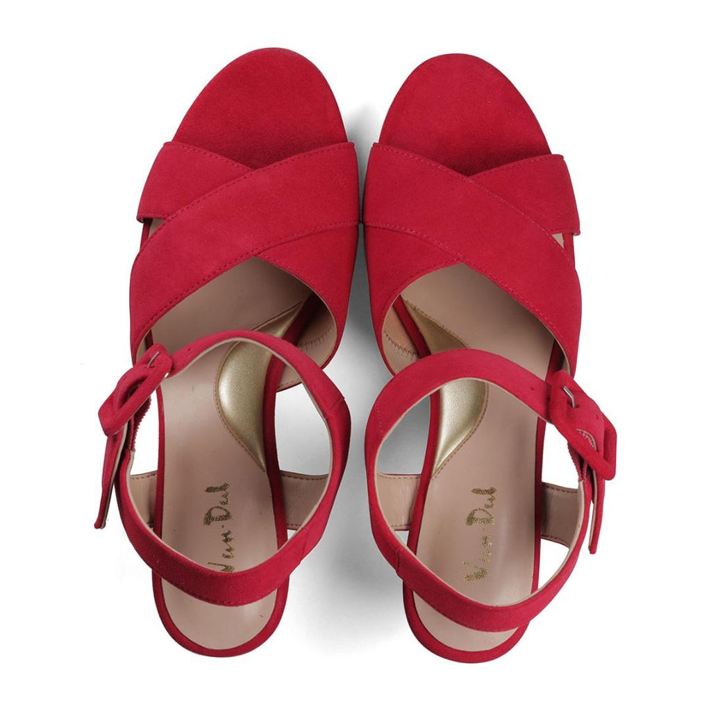 Van Dal Pearl Sandals - Berry Suede - Beales department store