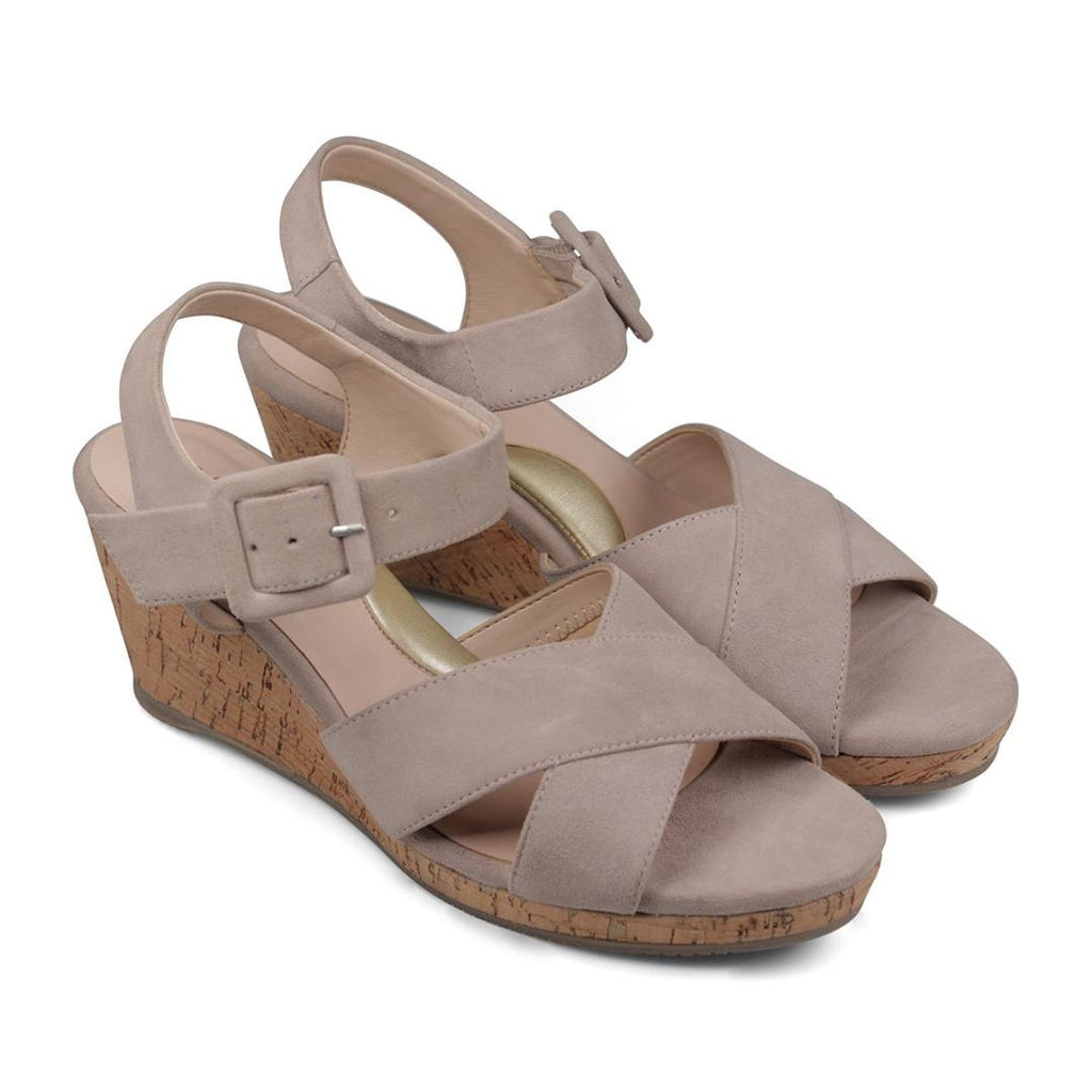 Van Dal Pearl Sandals - Taupe Suede - Beales department store