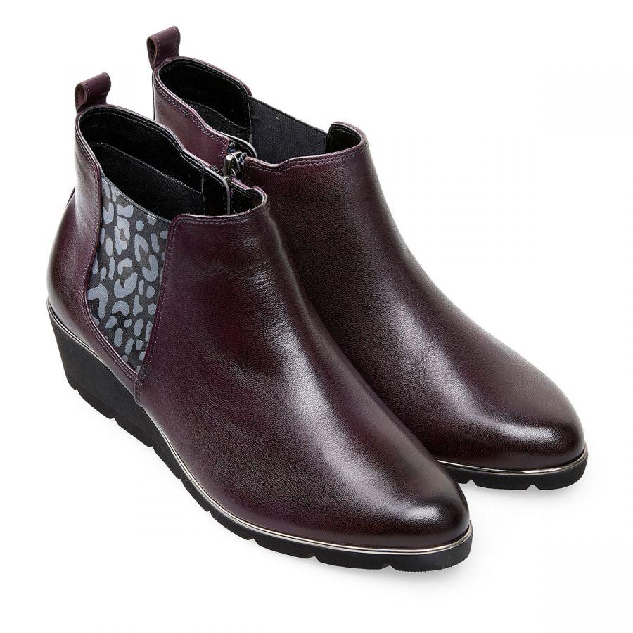 Van Dal Russet Boots - Bordo Leather - Beales department store