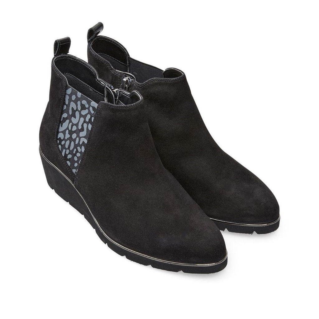 Van Dal Russet Suede Boots - Black - Beales department store