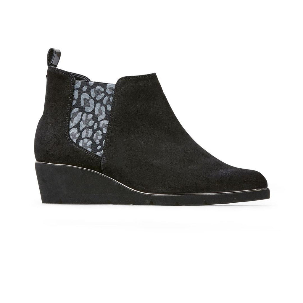 Van Dal Russet Suede Boots - Black - Beales department store