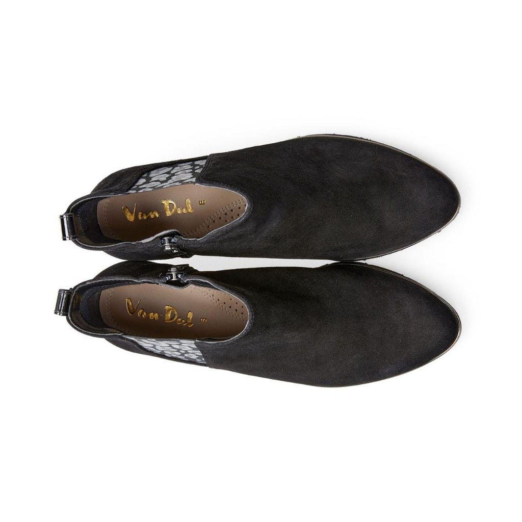 Van Dal Russet Suede Boots - Black - Beales department store
