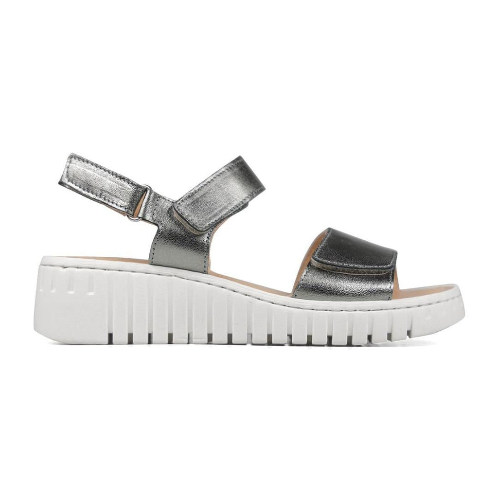 Van Dal Sienna Sandals - Gunmetal Leather - Beales department store