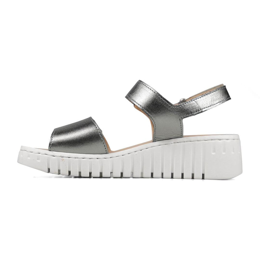 Van Dal Sienna Sandals - Gunmetal Leather - Beales department store