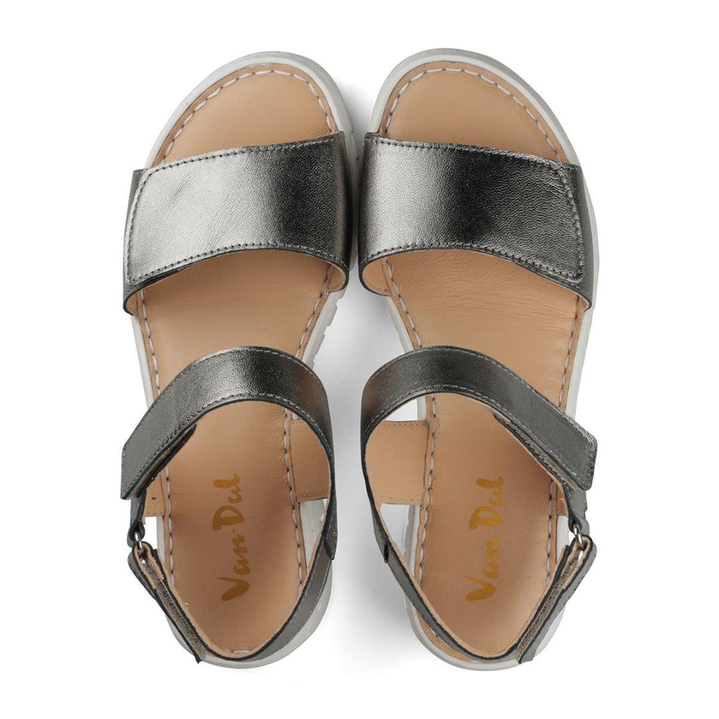 Van Dal Sienna Sandals - Gunmetal Leather - Beales department store