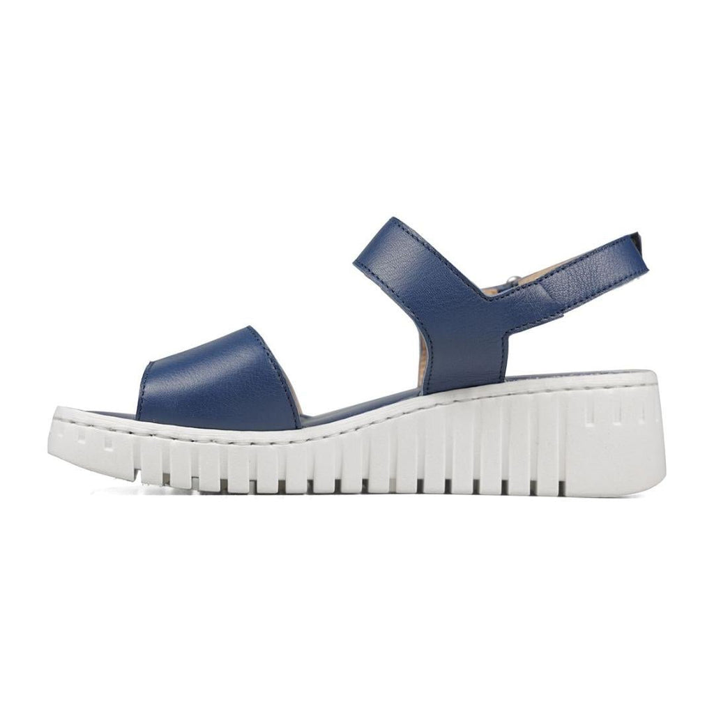 Van Dal Sienna Sandals - Navy Leather - Beales department store