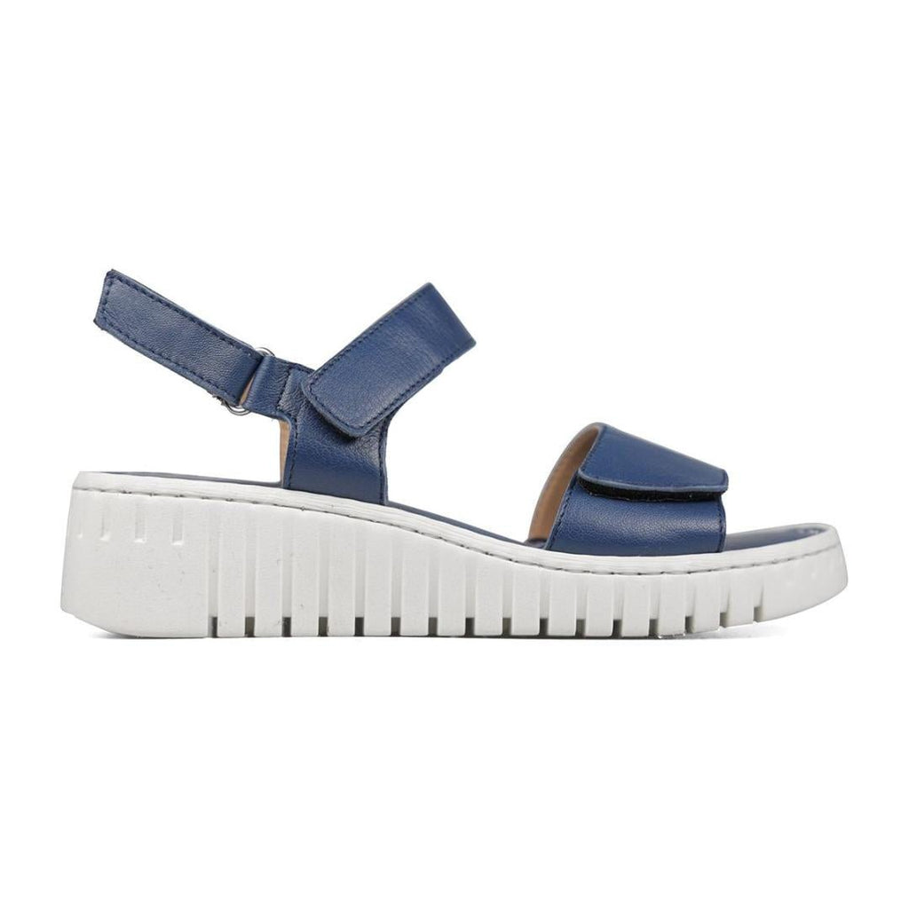 Van Dal Sienna Sandals - Navy Leather - Beales department store